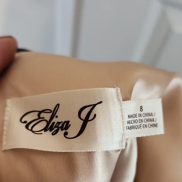 Eliza J Black and Tan Sleeveless Maxi Gown for Weddings - Picture 5 of 5